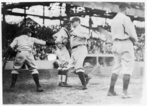image of Babe Ruth crossing home plate